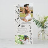 フォト卒業パーティスクモダンリエレガントプト 招待状 (スタンド正面)