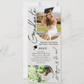 フォト卒業パーティスクモダンリエレガントプト 招待状 (正面)