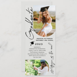 フォト卒業パーティスクモダンリエレガントプト 招待状