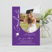 フォト卒業パーティスクモダンリエレガントプト 招待状 (スタンド正面)