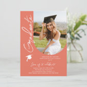 フォト卒業パーティスクモダンリエレガントプト 招待状 (スタンド正面)