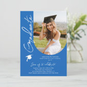 フォト卒業パーティスクモダンリエレガントプト 招待状 (スタンド正面)