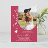 フォト卒業パーティスクモダンリエレガントプト 招待状 (スタンド正面)