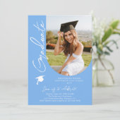 フォト卒業パーティスクモダンリエレガントプト 招待状 (スタンド正面)