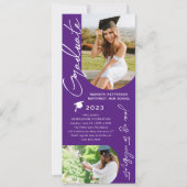 フォト卒業パーティスクモダンリエレガントプト 招待状 (正面)