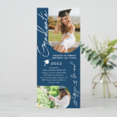 フォト卒業パーティスクモダンリエレガントプト 招待状 (スタンド正面)