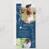 フォト卒業パーティスクモダンリエレガントプト 招待状 (正面)