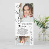 フォト卒業パーティスクモダンリエレガントプト 招待状 (スタンド正面)