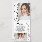 フォト卒業パーティスクモダンリエレガントプト 招待状 (正面)