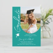 フォト卒業パーティスクモダンリエレガントプト 招待状 (スタンド正面)