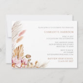 フォト卒業パーティボヘミアンフローラ 招待状 (裏面)