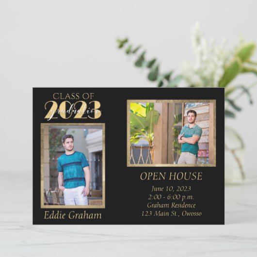 フォト卒業パーティーのお知らせ 招待状 (スタンド正面)