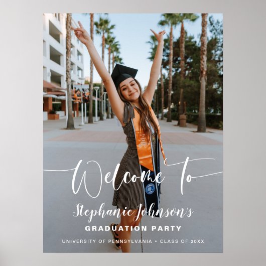 フォト卒業パーティーのサイン ポスター (正面)