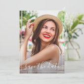 フォト卒業パーティーの日付を保存 招待状 (スタンド正面)