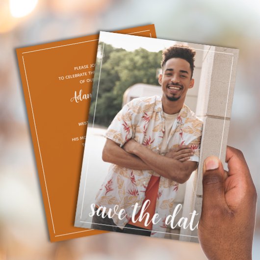 フォト卒業パーティーの日付を保存 招待状