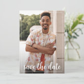 フォト卒業パーティーの日付を保存 招待状 (スタンド正面)