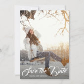 フォト卒業パーティーの日付を保存 招待状 (正面)