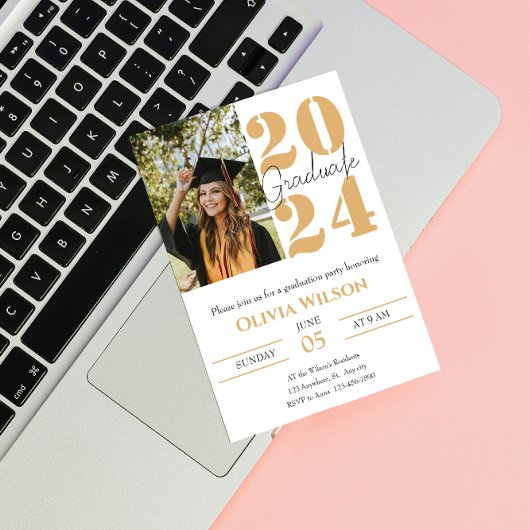フォト卒業パーティーカスタム招待状 招待状