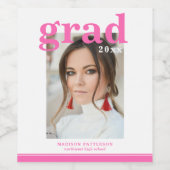 フォト卒業パーティースクリッエレガントトワモダンイン ワインラベル (シングルラベル)