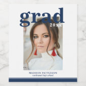 フォト卒業パーティースクリッエレガントトワモダンイン ワインラベル (シングルラベル)