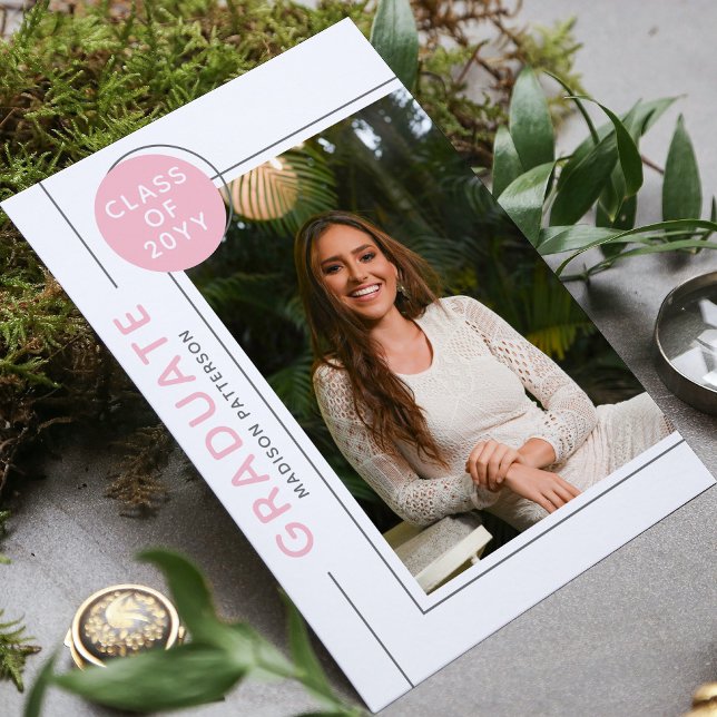 フォト卒業パーティースクリッモダンクピンクグレー (クリエイターアップロード済み)