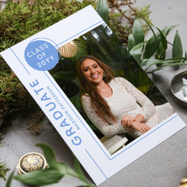 フォト卒業パーティースクリプモダントブルー