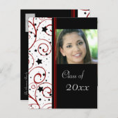 フォト卒業パーティー招待状はがき インビテーションポストカード (正面/裏面)