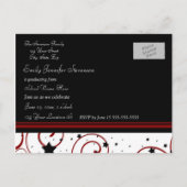 フォト卒業パーティー招待状はがき インビテーションポストカード (裏面)