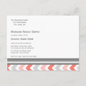 フォト卒業パーティー招待状はがきChevron インビテーションポストカード (裏面)