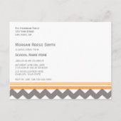 フォト卒業パーティー招待状はがきChevron インビテーションポストカード (裏面)