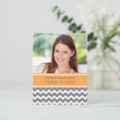 フォト卒業パーティー招待状はがきChevron インビテーションポストカード (スタンド正面)