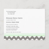 フォト卒業パーティー招待状はがきChevron インビテーションポストカード (裏面)