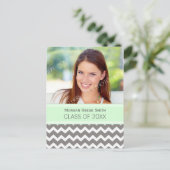 フォト卒業パーティー招待状はがきChevron インビテーションポストカード (スタンド正面)