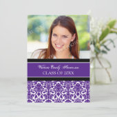 フォト卒業パーティー招待状カードプラム 招待状 (スタンド正面)