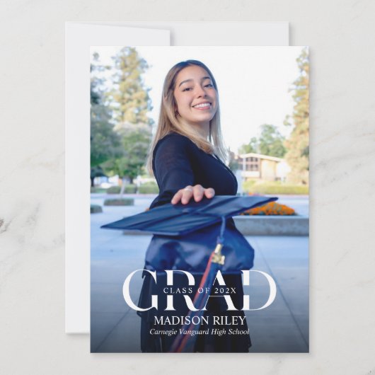 フォト卒業パーティー招待状発表 招待状 (正面)