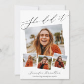 フォト卒業パーティー招待状発表 招待状 (正面)