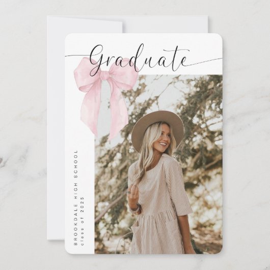 フォト卒業パーティー招待状発表 招待状 (正面)