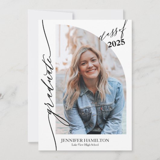 フォト卒業パーティー招待状発表 招待状 (正面)