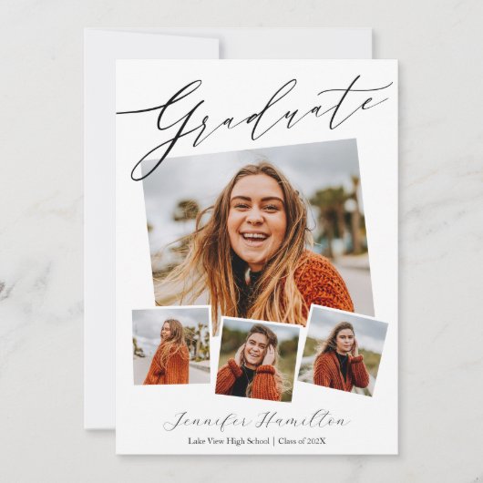 フォト卒業パーティー招待状発表 招待状 (正面)