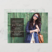 フォト卒業パーティー招待状。 インビテーションポストカード (正面/裏面)