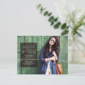 フォト卒業パーティー招待状。 インビテーションポストカード (スタンド正面)