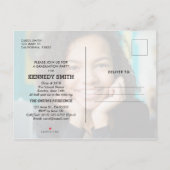 フォト卒業パーティー招待状。 インビテーションポストカード (裏面)