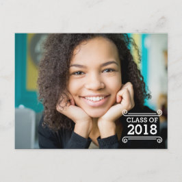 フォト卒業パーティー招待状。 インビテーションポストカード