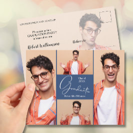 フォト卒業パーティー招待状 ポストカード
