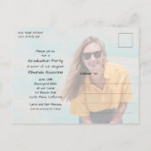 フォト卒業パーティー招待状 ポストカード (裏面)