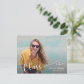 フォト卒業パーティー招待状 ポストカード (スタンド正面)