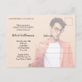 フォト卒業パーティー招待状 ポストカード (裏面)