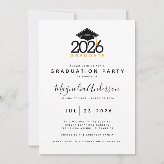 フォト卒業パーティー招待状 招待状 (正面)