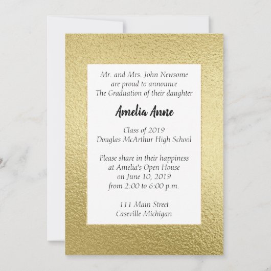 フォト卒業パーティー招待状 招待状 (裏面)