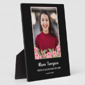 フォト卒業抽象芸術ピンクフローラ卓上 フォトプラーク (側面)